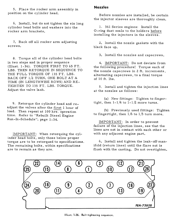 D361 Connecting rod cap torque Technical IH Talk Red Power Magazine