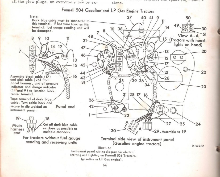 wiring diagram for dash panel Technical IH Talk Red Power Magazine