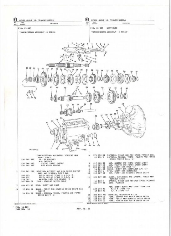 T35 or T36 Transmission parts diagram or service manual IH Trucks Red Power Magazine Community