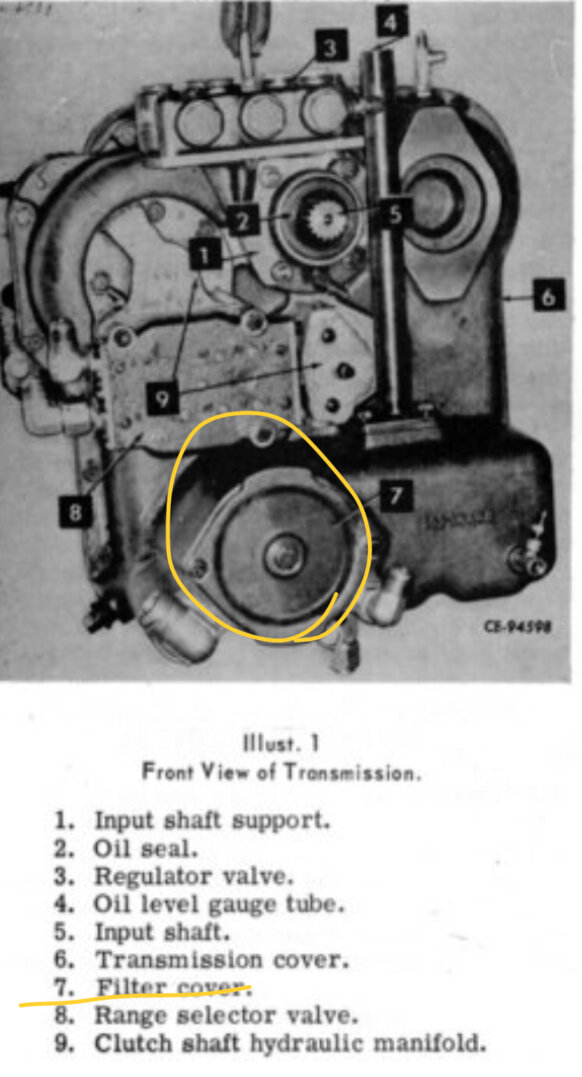 Suction strainer part number ? - IH Construction Equipment - Red