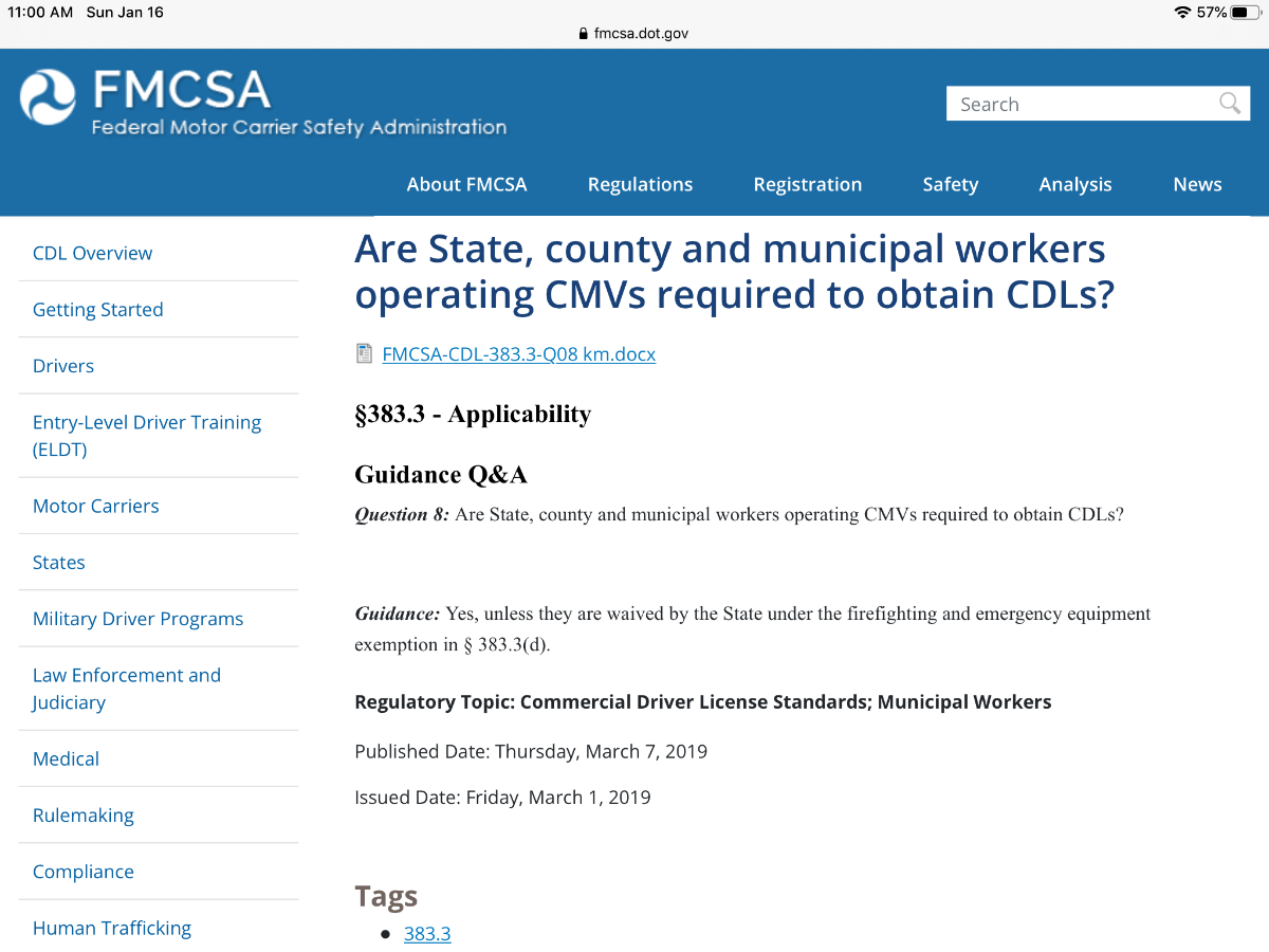 When do you need a CDL Heavy (heavy equipment, Tractors ?) General