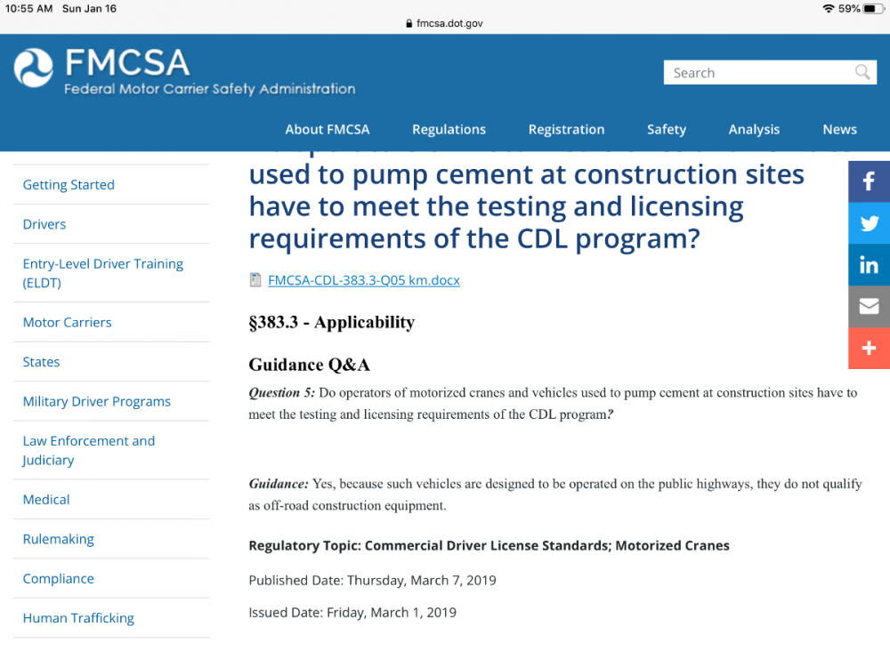 When do you need a CDL Heavy (heavy equipment, Tractors ?) General