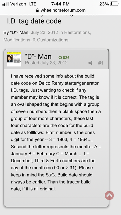 Delco generator date codes - Technical IH Talk - Red Power Magazine ...