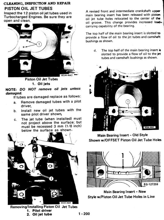 Piston cooling jets/nozzels - Technical IH Talk - Red Power Magazine ...