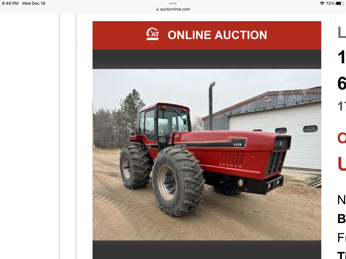 Some collector tractors on auction time . - General Chat - Red Power ...