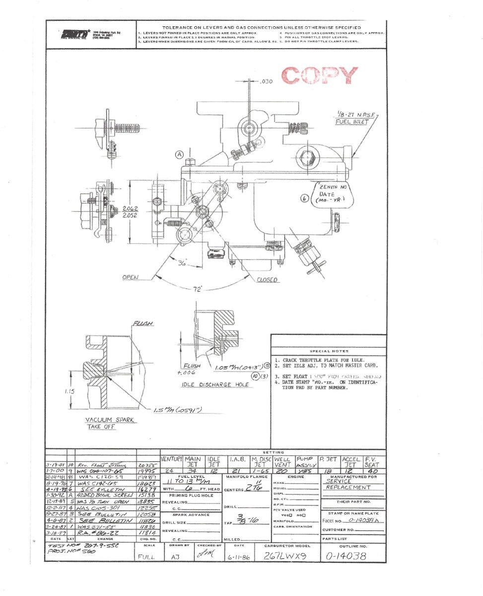 Hough 30B loader. Zenith carb. No. 12841 rebuild. - Projects
