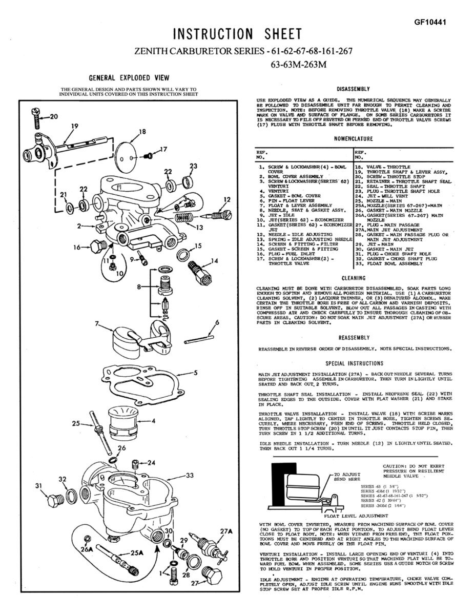 IH 544 with C200 Engine Carburator Main Nozzle Seal - Technical IH