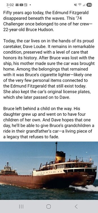 50 years ago today the Edmund Fitzgerald sank - General Chat - Red ...