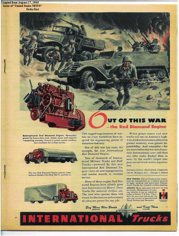 1945 Red Diamond IH ad - IH Trucks - Red Power Magazine Community